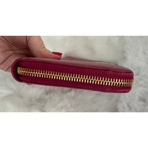 Prada Saffiano Leather Zip Wallet - Picture 5 of 8